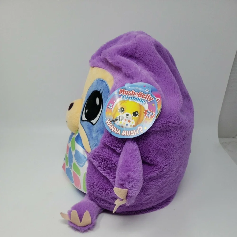 Mushabelly Grumble Purple Sloth with‎ Huggable squeaky noise New With Tags Read